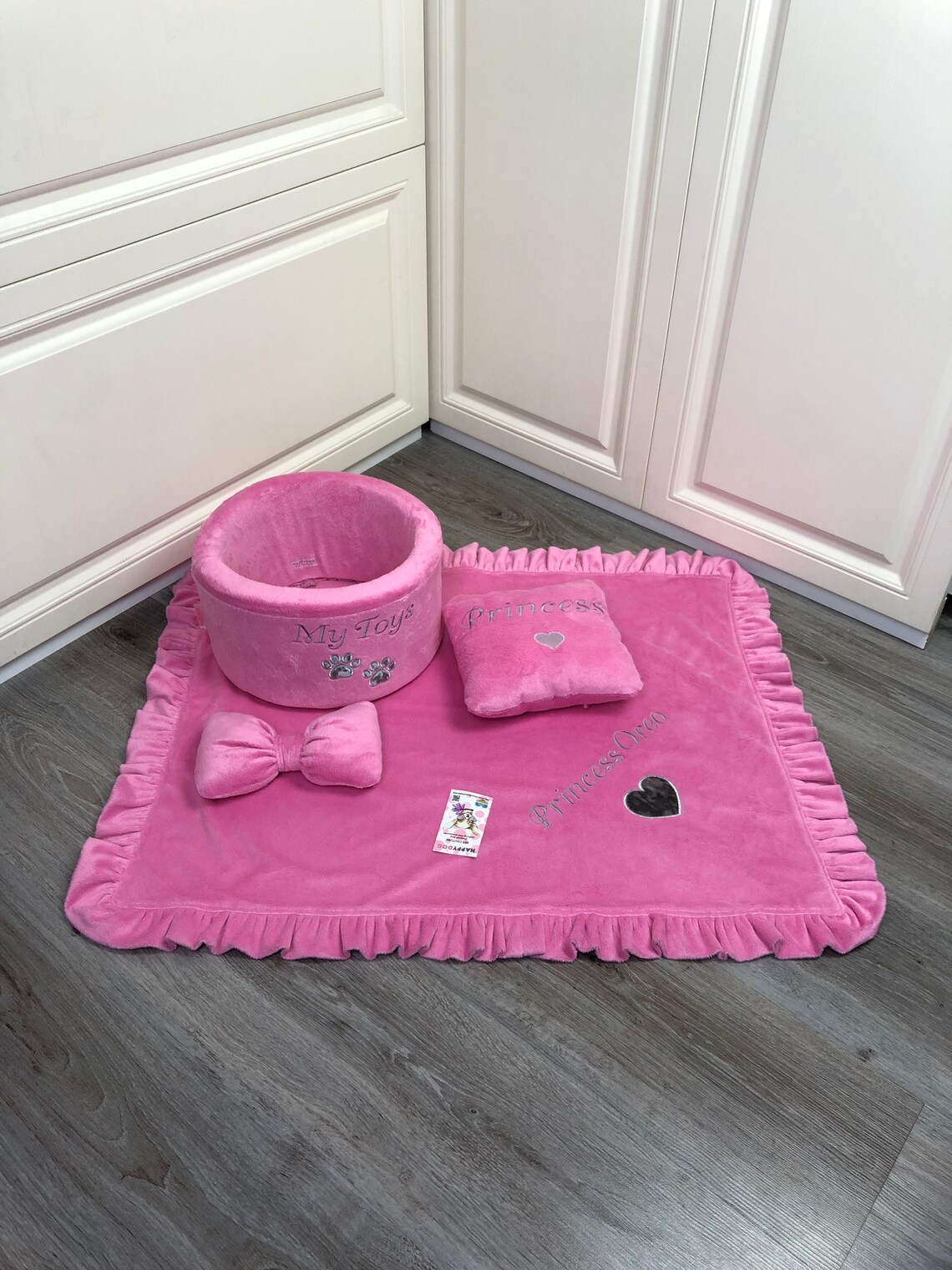 Bright Pink Personalized Toy Basket Set Customized Toy Storage Etsy