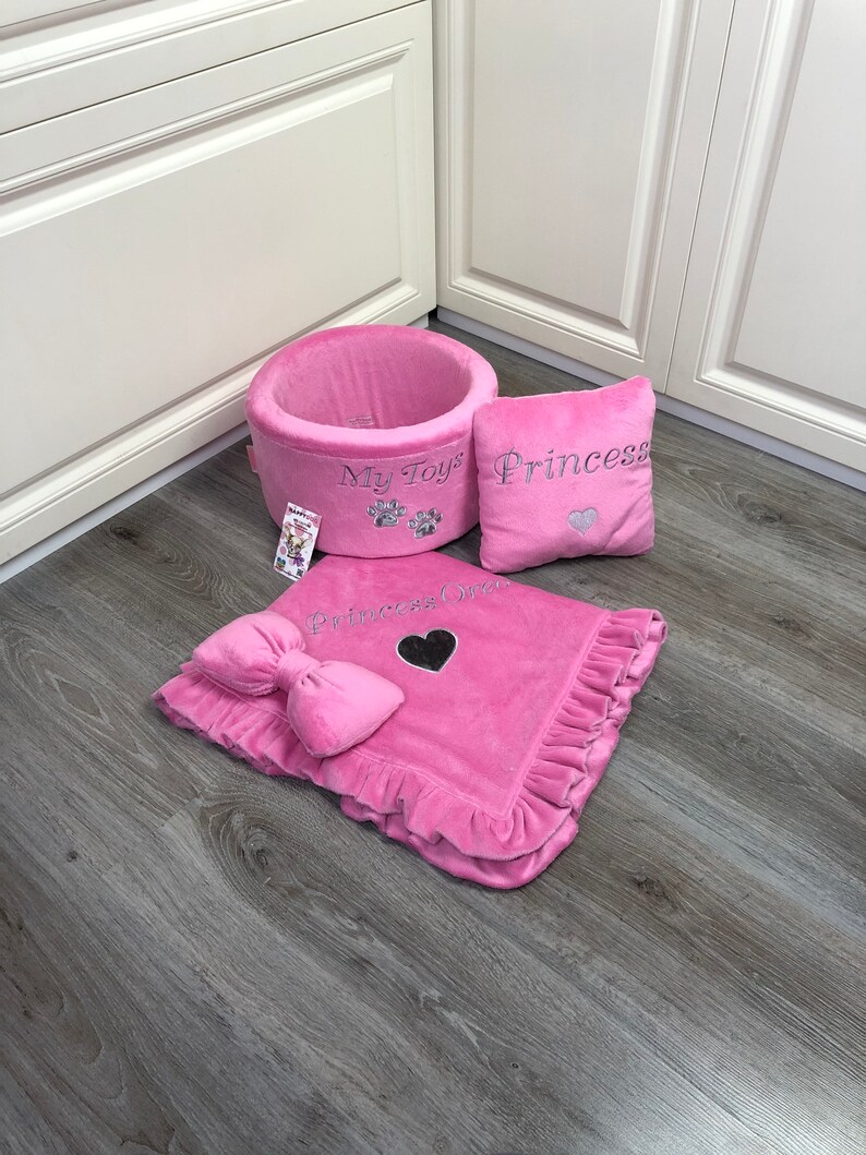 Bright Pink Personalized Toy Basket Set Customized Toy Storage Etsy