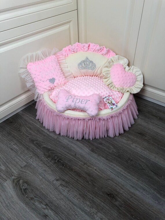 Princess dog beds with crown cheap