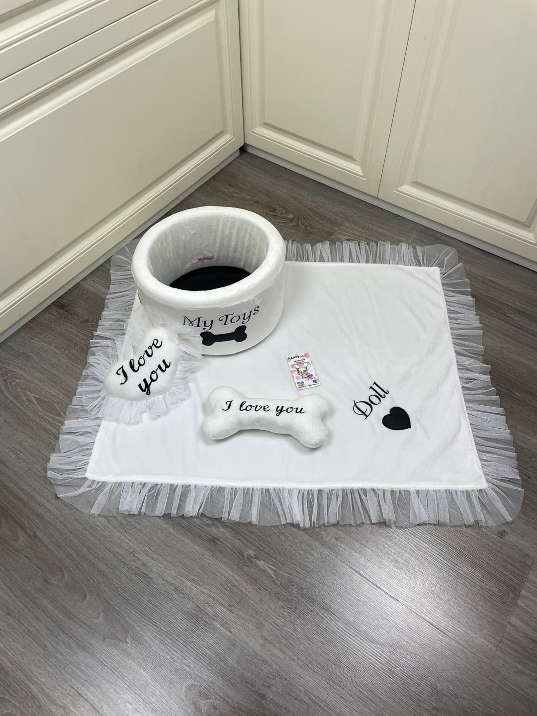 White and Black Dog Toys Storage Customized Toy Storage for Etsy