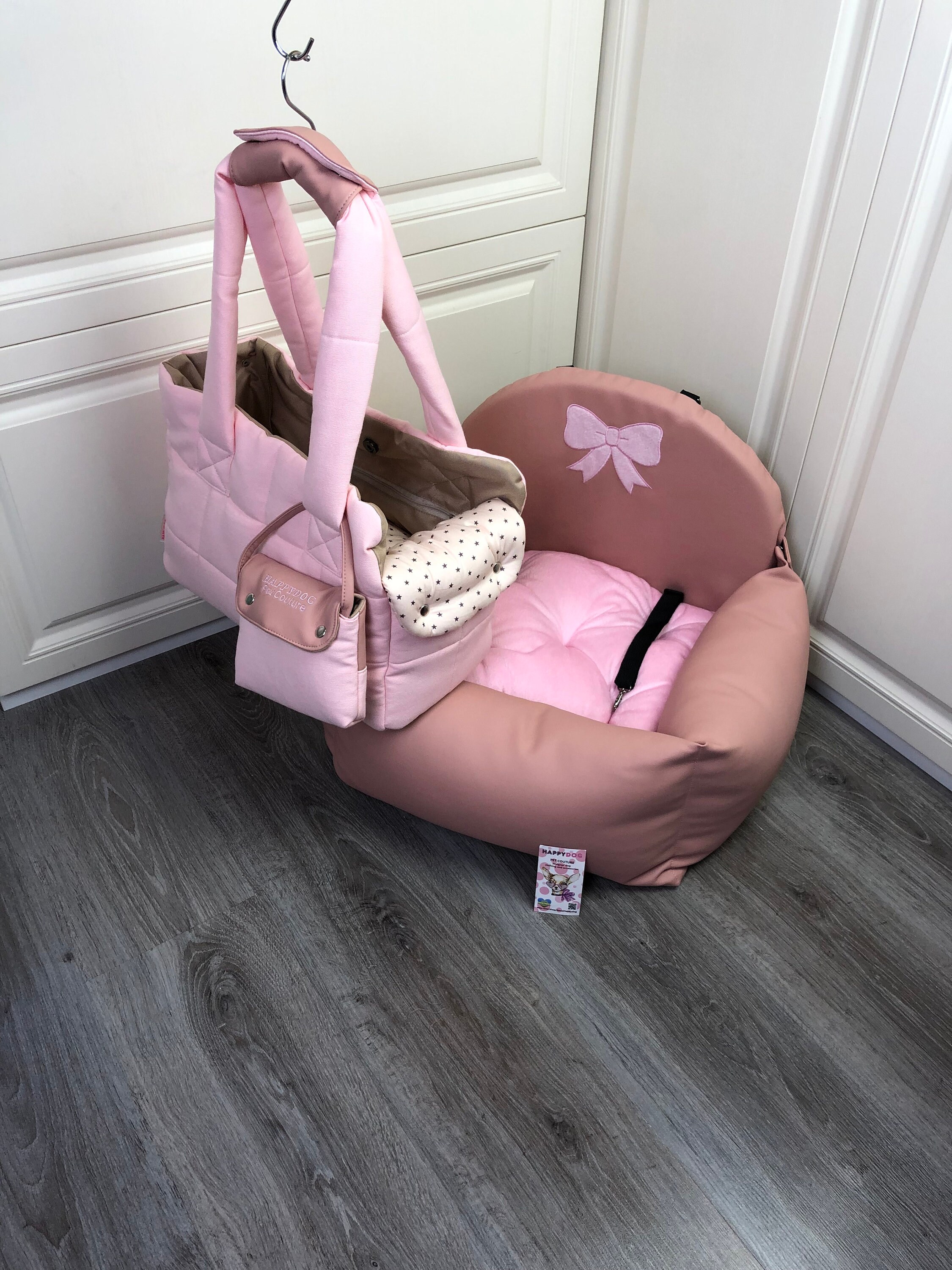 Baby Pink Dog Carrier Pink Car Seat for Dog Princess Dog Etsy
