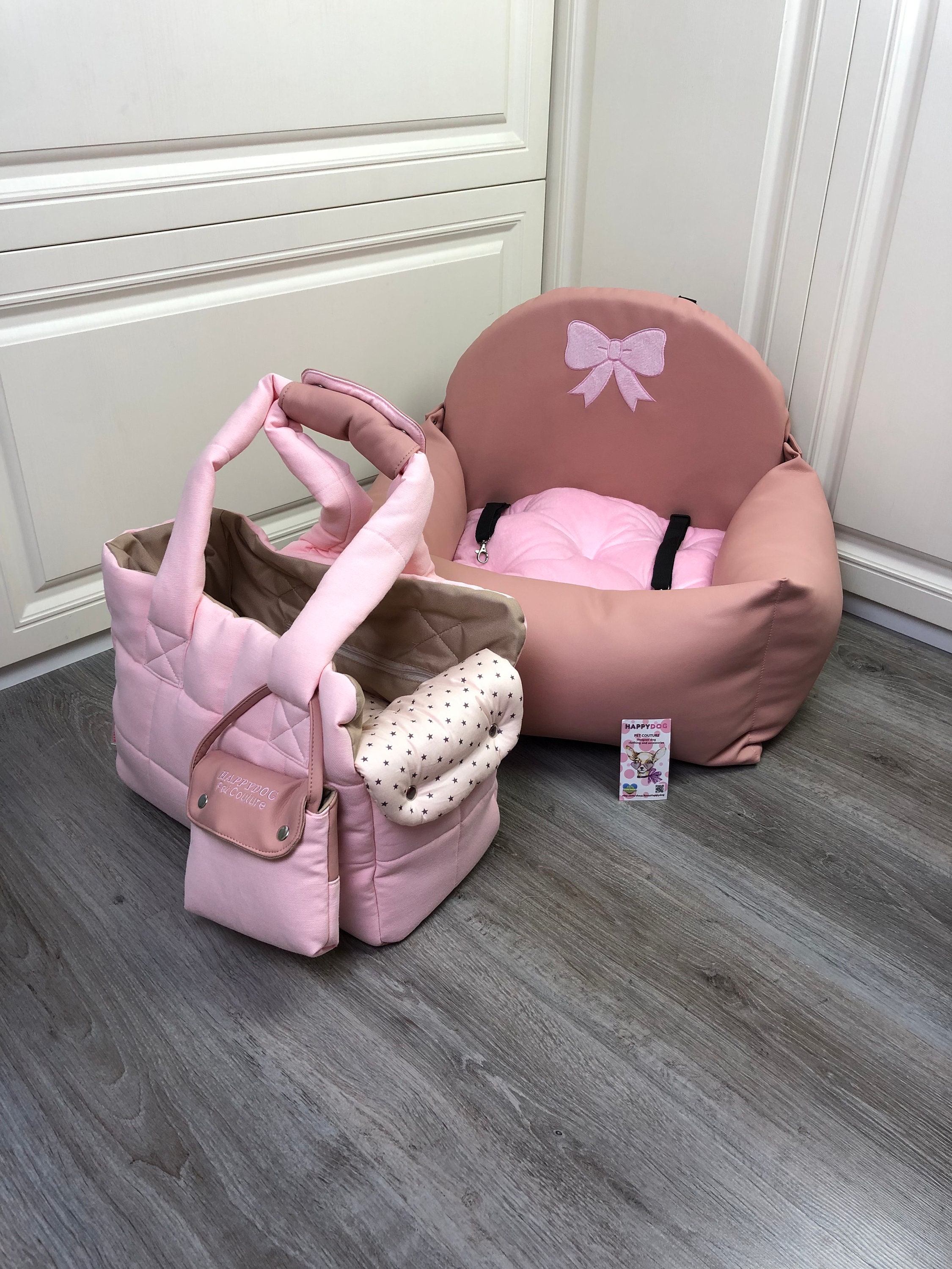 Baby Pink Dog Carrier Pink Car Seat for Dog Princess Dog Etsy