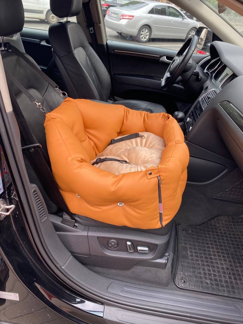 Toffee Beige Luxury Dog Car Seat Luxury Black Driving Kit Etsy