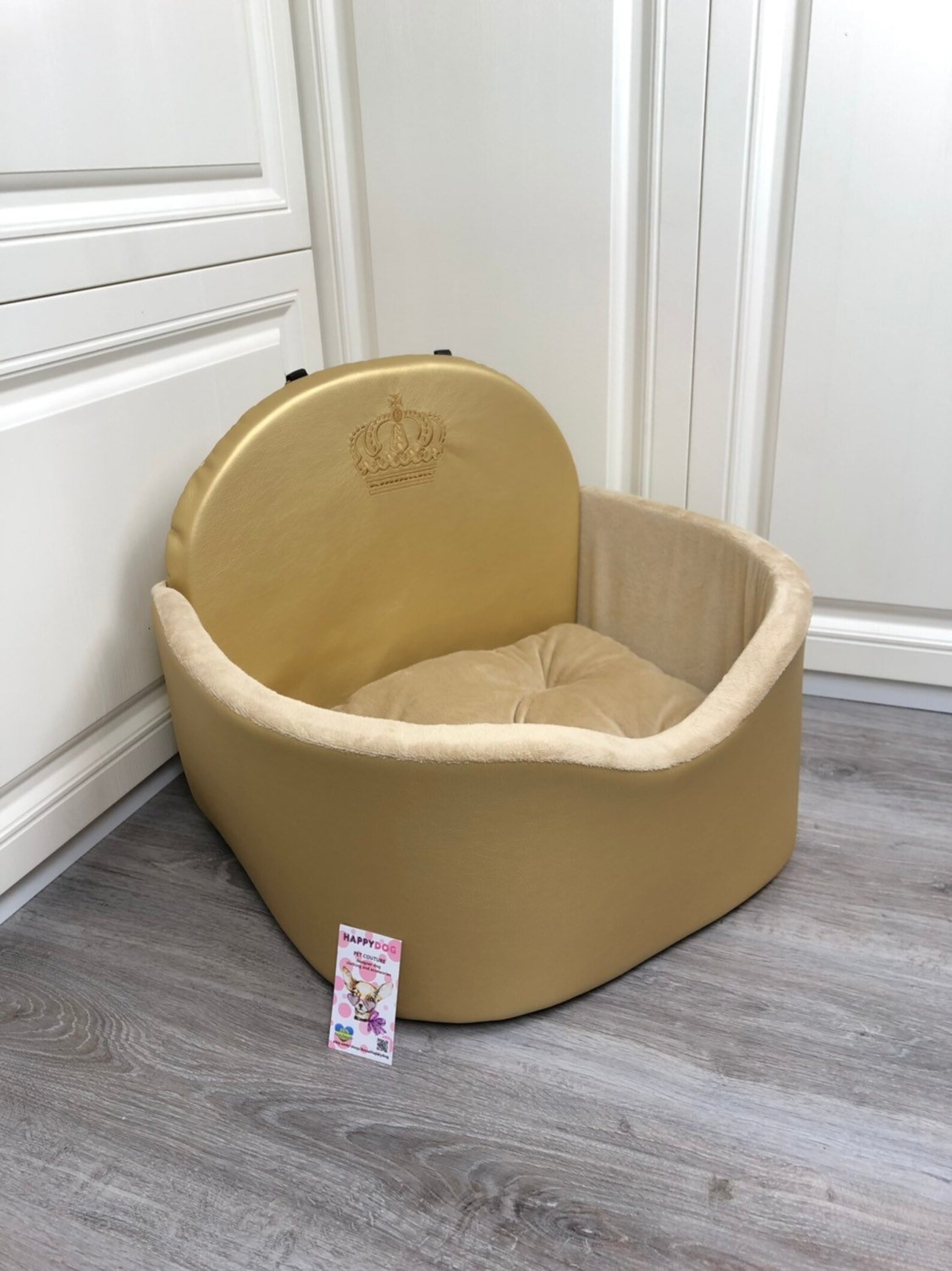 Golden Faux Leather Car Seat for Dog Driving Kit for Dog Etsy