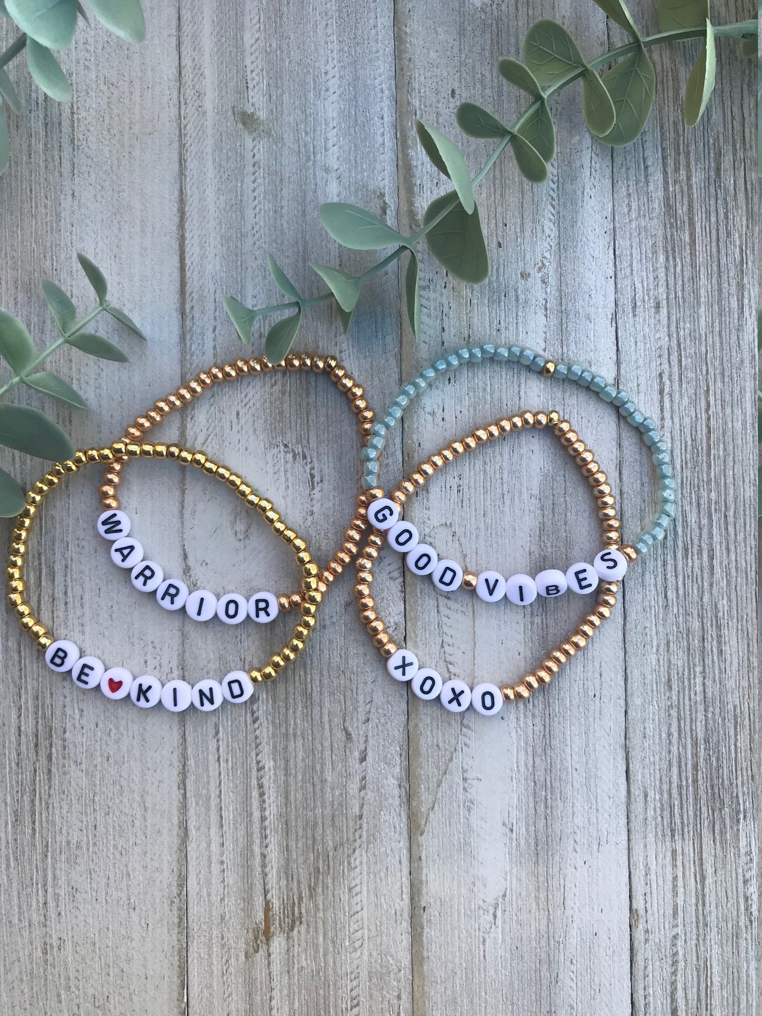 Create your own Word Bracelets Inspirational Personalized | Etsy