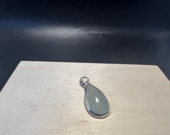 Handcrafted 92.5 Sterling Silver Teardrop Moonstone Pendant – Unique, Artisan-Made Jewelry