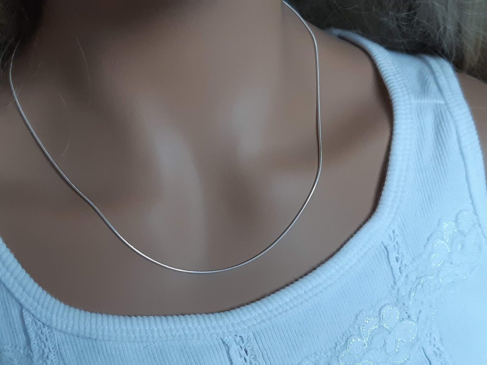 Sterling Silver Neck Chain 18 and 20 Inches Etsy Canada