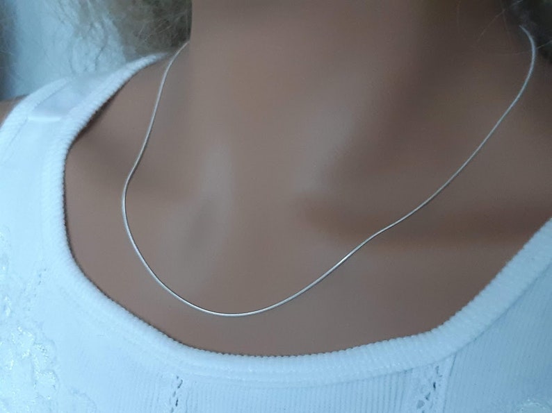Sterling Silver Neck Chain 18 and 20 Inches Etsy