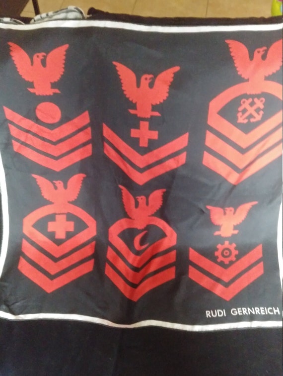Vintageg Rudi Gernreich Silk Scarf, Read Descripti
