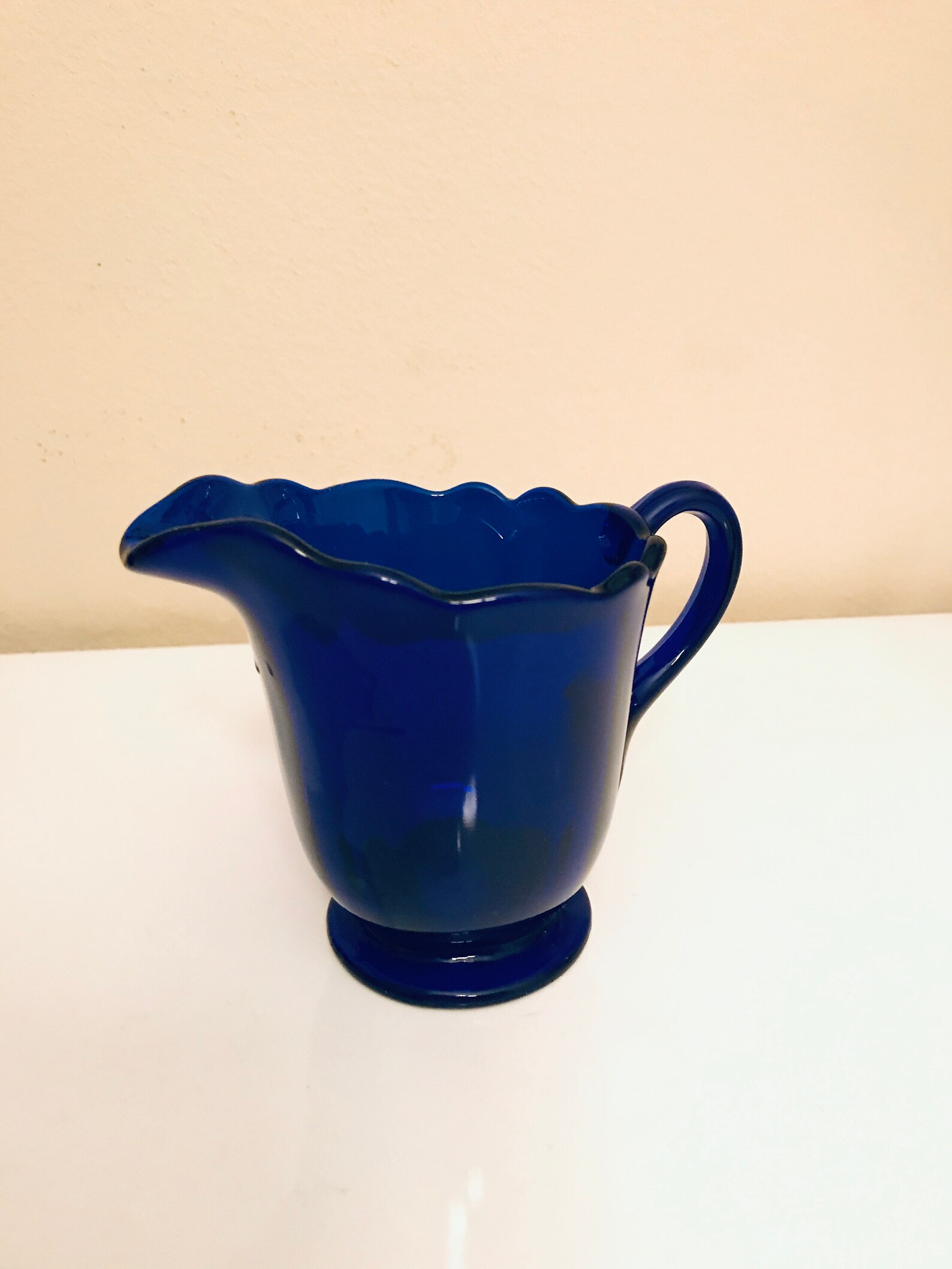 Vintage Set of Cobalt Blue Sugar Bowl and Creamer. Etsy