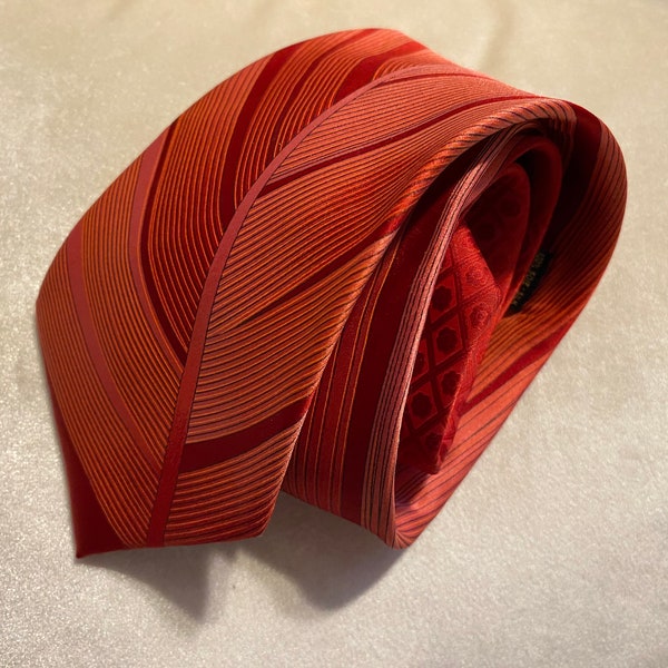 Lanvin Paris Red and Pink Silk Necktie, France.