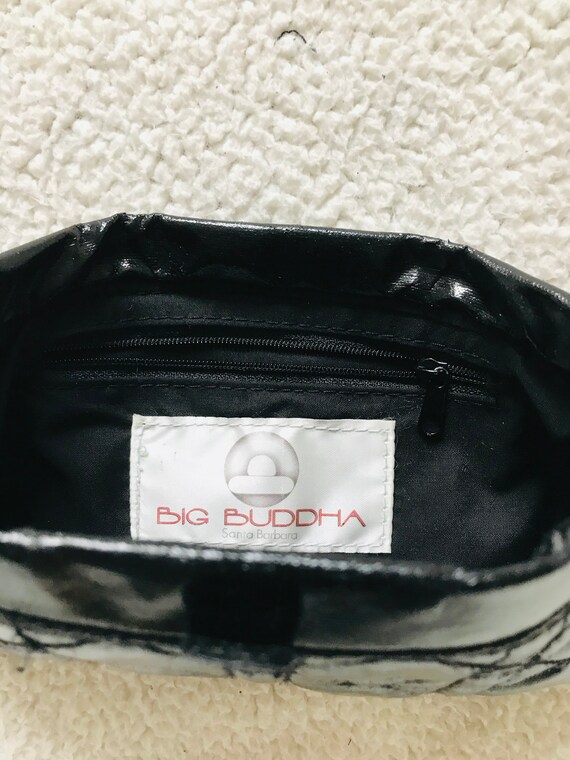 Vintage Big Buddha Black Leather Clutch Makeup Bag. Etsy
