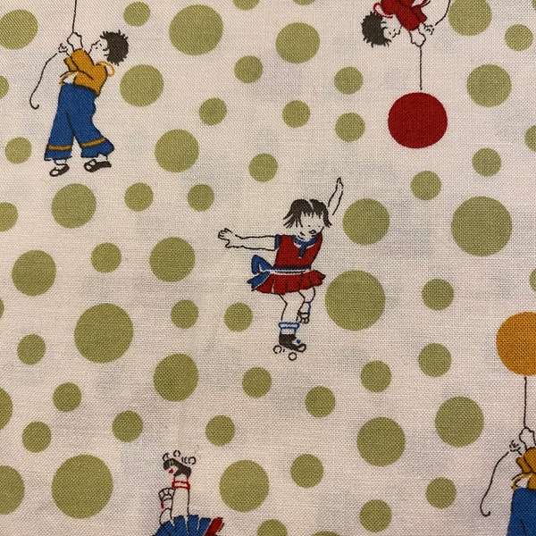 Yuwa Cotton Fabric Live Life Collection, Kids Apparel Fabric. 44” x 19”