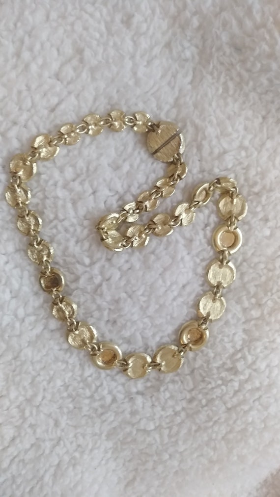 Gold Tone Fine Fashion Necklace with Rhinestones,… - image 3