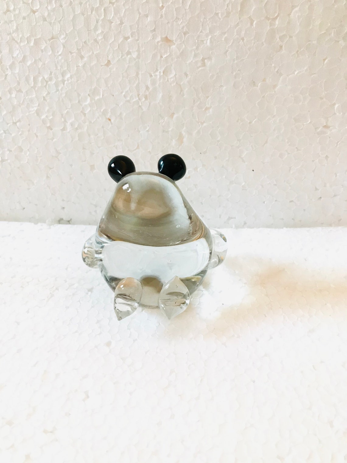 Paperweight Frog Vintage Clear Glass Frog Paperweight, Toad Glass Sculpture. - Etsy