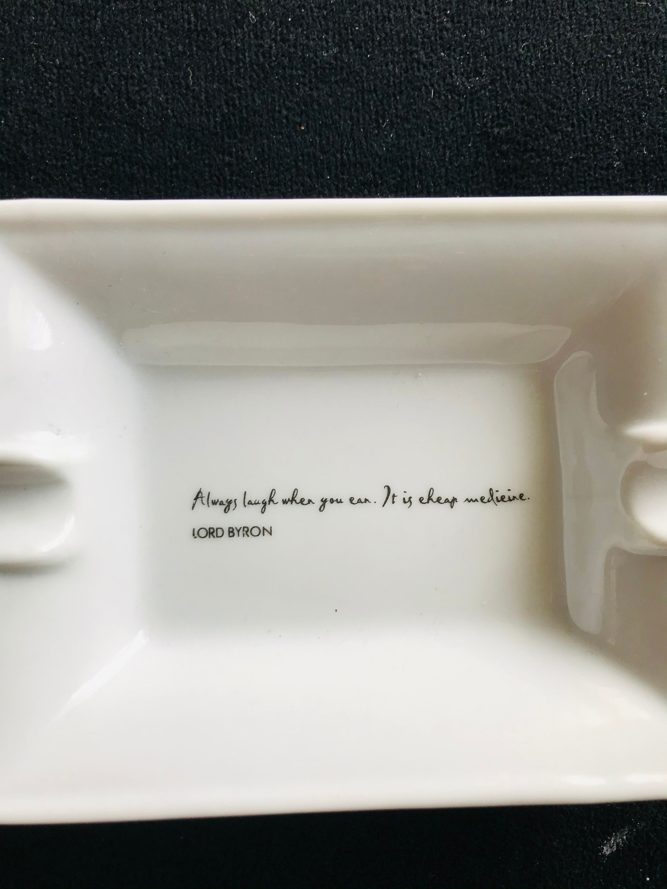 Vintage Small Ceramic Ashtrays Printed with Lord Byron Quotes. Etsy