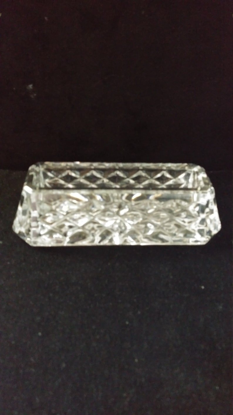 Waterford Crystal Business Card Holder Cut Glass Desk Card Etsy