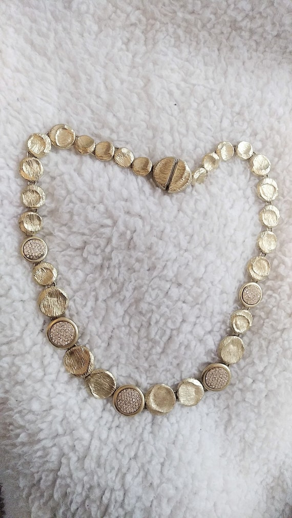 Gold Tone Fine Fashion Necklace with Rhinestones,… - image 6