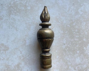 Antique Solid Brass Lamp Finial , Collectible Lamp Parts.