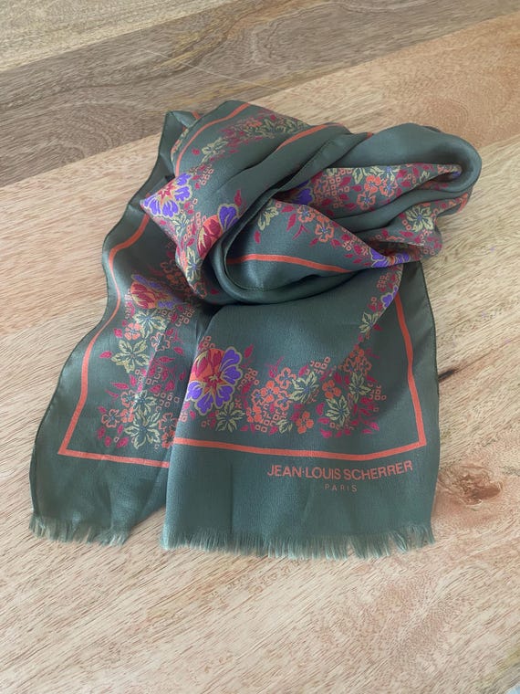 Vintage Jean Louis Scherrer Silk Green