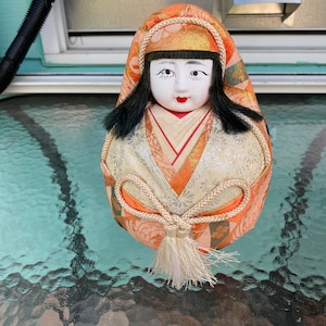 Vintage Big Japanese Daruma Folk Doll.