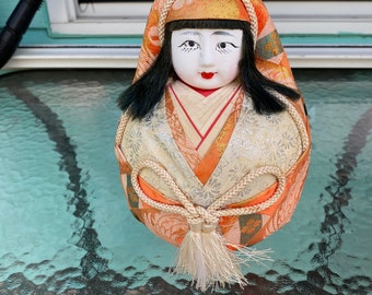 Vintage Big Japanese Daruma Folk Doll.