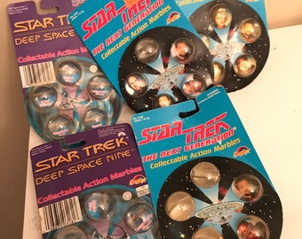 Vintage Star Trek Deep Space Nine, The Next Generation Collectible Action Marbles.