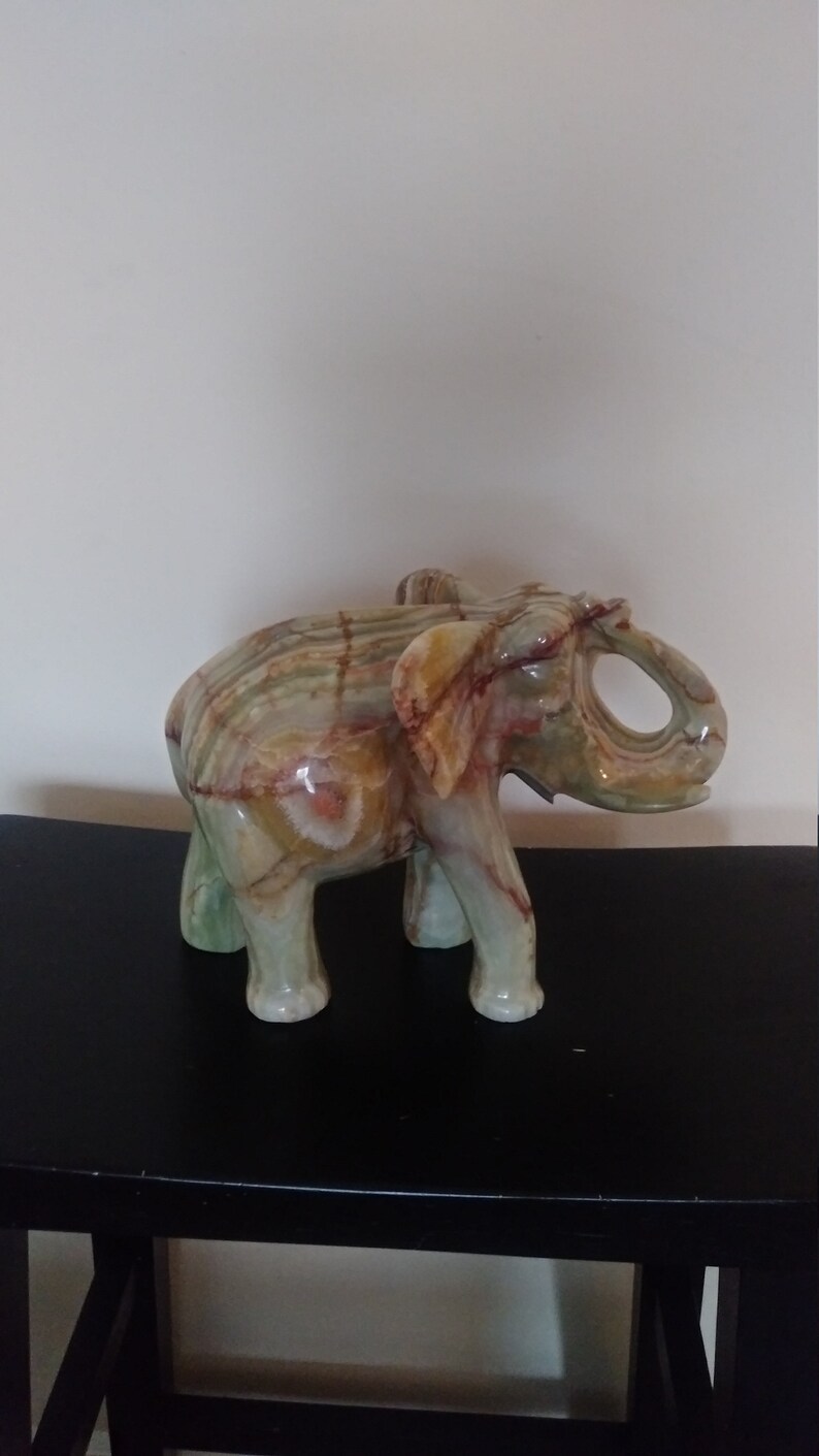 Carved Jade Elephant Big Elephant Sculpture. Etsy