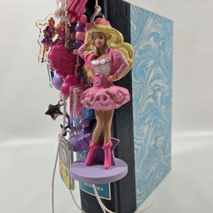 Vintage 90&#39;s Barbie McDonalds Toy Chunky Junk Journal Charms / Handmade Bookmarks