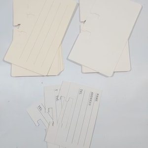 Set of 25 Vintage Roladex Cards / Junk Journal Ephemera / Scrapbook Embellishments / Journaling Spots