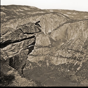 Eadweard Muybridge Photo, Muybridge on Contemplation Rock, Yosemite, 1872