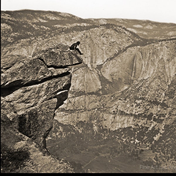 Eadweard Muybridge Photo, Muybridge on Contemplation Rock, Yosemite, 1872