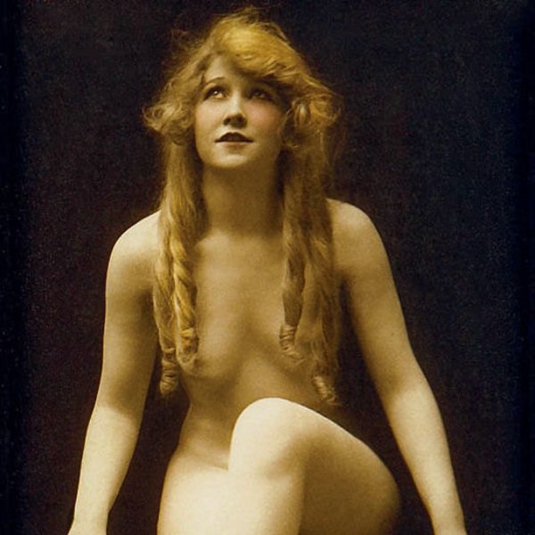 Charles Gilhousen Photo, "Golora" Figure with Red Hair, Art Nouveau, 1920s