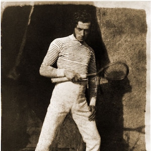 Hill and Adamson Photo &quot;Tennis, Mr. Laing or Laine&quot; 1843