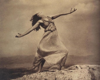 Edward Steichen Photo, Teresa Duncan Dancing at the Acropolis,  1921, Athens, Greece