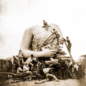 Alois Locherer Photo, &quot;Transporting the Bavaria Statue&quot; 1850