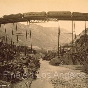 Foto de William Henry Jackson, High Railroad Bridge in the Loop, Colorado