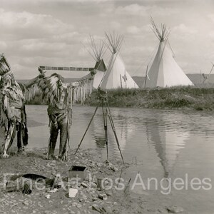 1900 Photo of Indians Developing Film in River, Library of Congress