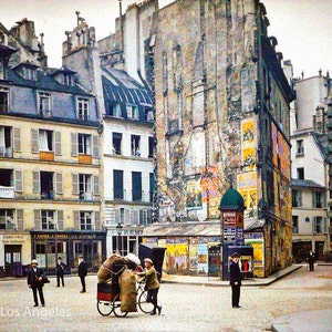 Autochrome Photo "Paris Streets" Paris 1914