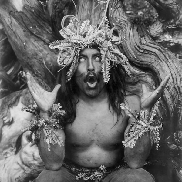 Edward Curtis Photo - "Hamatsa Emerging From the Woods" Koskimo, Alaska, 1914