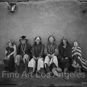 John K. Hillers Photo, group of albino native Americans | Fine Art Print | Vintage Photograph | Black and White | Tribe | Indigenous Indian