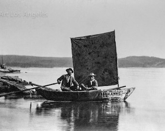 William Henry Jackson Photo, "Annie" First boat on Yellowstone Lake, 1871