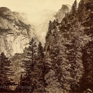 Eadweard Muybridge Photo, Valley view of Half Dome, Yosemite, 1870s