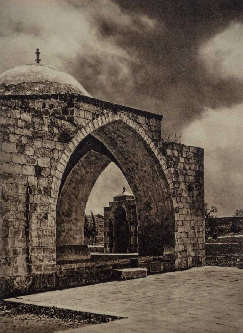 Temple Mount | Fine Art Photograph Jerusalem Vintage Photo Photogravure Karl Grober Place of the Temple Holy Land Israel