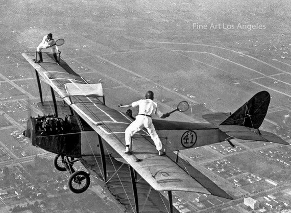 Tirage Photo Archive - Joueurs De Tennis En Vol, 1925 - Format Moyen (jusqu'à 10")
