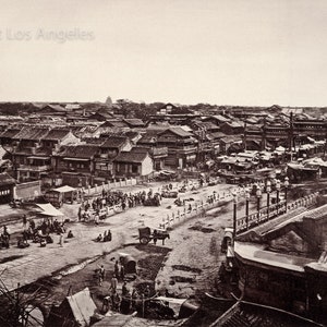 John Thomson Photo &quot;View of the Central Street, Peking&quot; 1873 | Fine Art Print| Beijing China | Asia | Photography | 19th Century | City