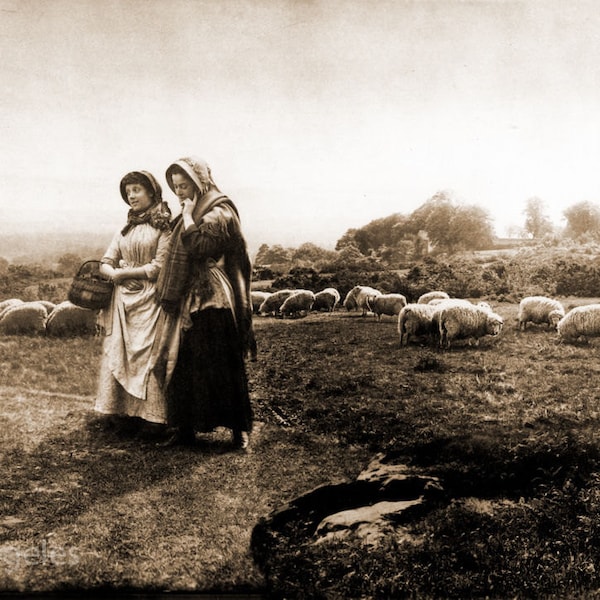 Robin Steinhardt Henry Peach Robinson Photo "Carolling" 1890, 11x17" early photomontage