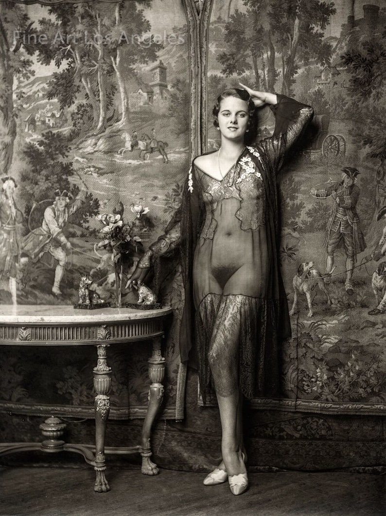 Alfred Cheney Johnston Photo Ziegfeld Girl in sheer gown image 0