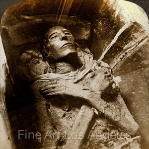 Underwood and Underwood Photo &quot;Mummy of Sethos 1&quot; Egypt, late 1800s