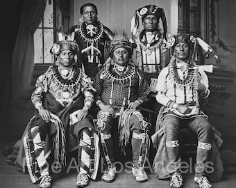 John K. Hillers Photo, "Oto Delegation" native Americans, 1881 | Fine Art Print | Vintage Photograph | National Archives | Tribesman | Otoe